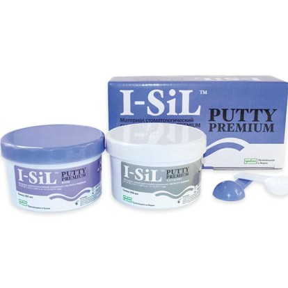 Ай-СиЛ / I-SiL Putty Premium (база) - А-силиконовый оттискный материал (2*290мл), Spident / Корея