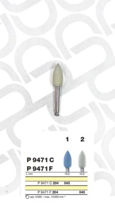 Полировочный бор по ZrO2 с алмазным зерном 2-я ступень / Р 9471 F 204.045, Drendel + Zweiling DIAMANT GmbH, Германия